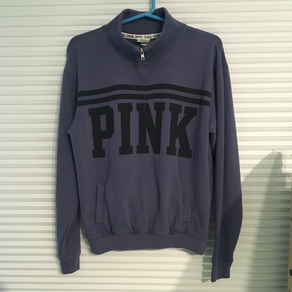 PINK Victoria’s Secret Quarter Zip Sweatshirt - Picture 1 of 7